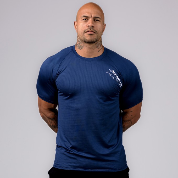 Camiseta Haglan DryForce Boltz Azul Marinho