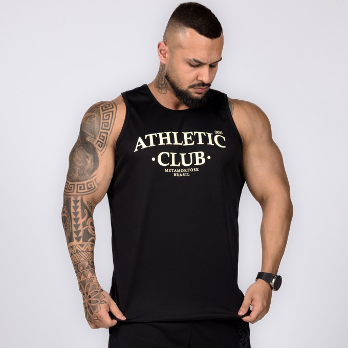 Regata Machao DryFit Atlhetic Club Preta