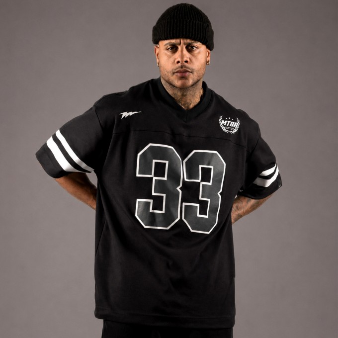 Camiseta Oversized Heavy NFL American Preta