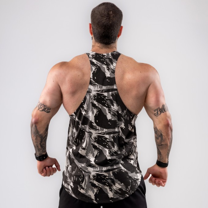 Regata Cavada Anatomic Camuflada Cinza Militar