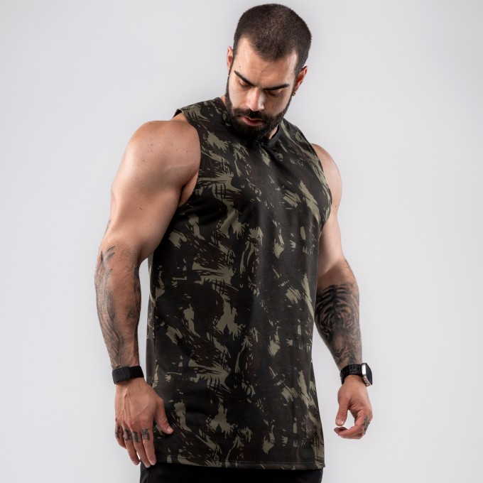 Regata Machao Anatomic Camuflada Verde Militar