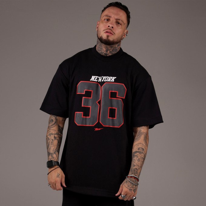 Camiseta Oversized Heavy 36 Preta