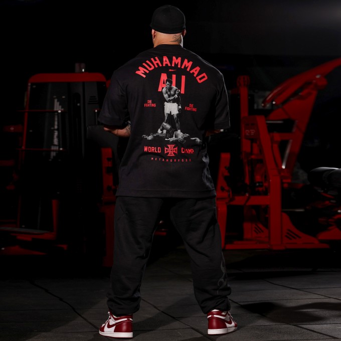 KIT Oversized Heavy Ali e Calça Moletom Baggy Preta