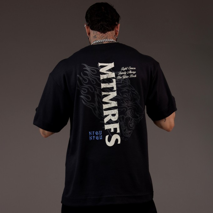 Camiseta Oversized Heavy Fearless Preta