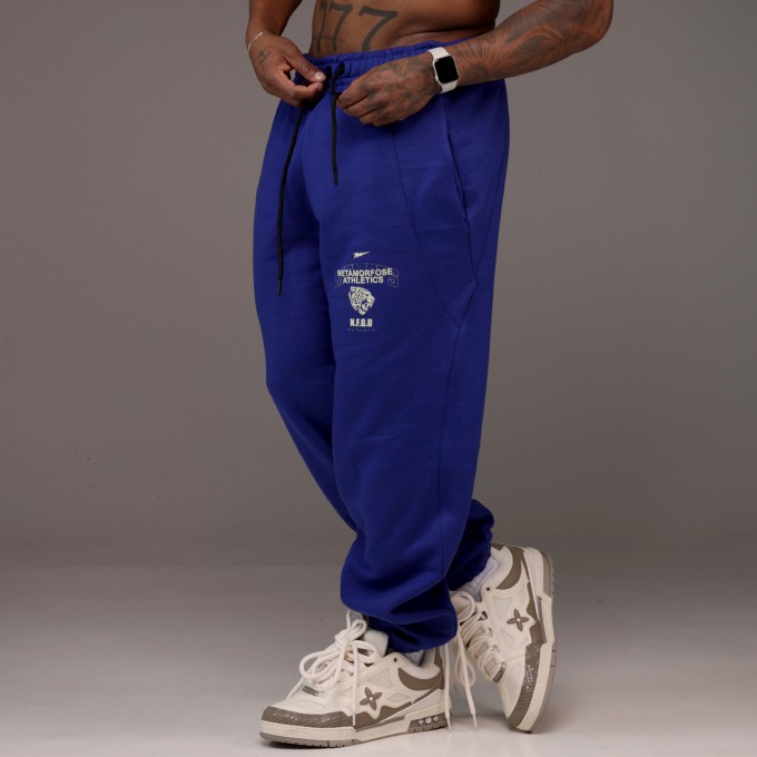 Calça Moletom Baggy Athletic Tiger Azul Royal