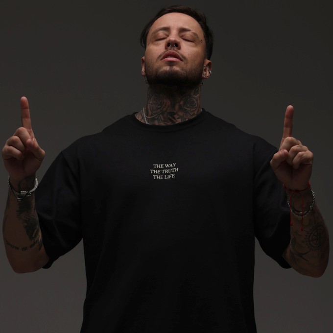 Camiseta Oversized Heavy THE WAY Preta
