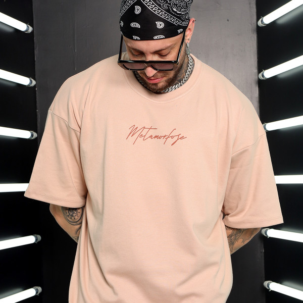 Camiseta Oversized Heavy Biege