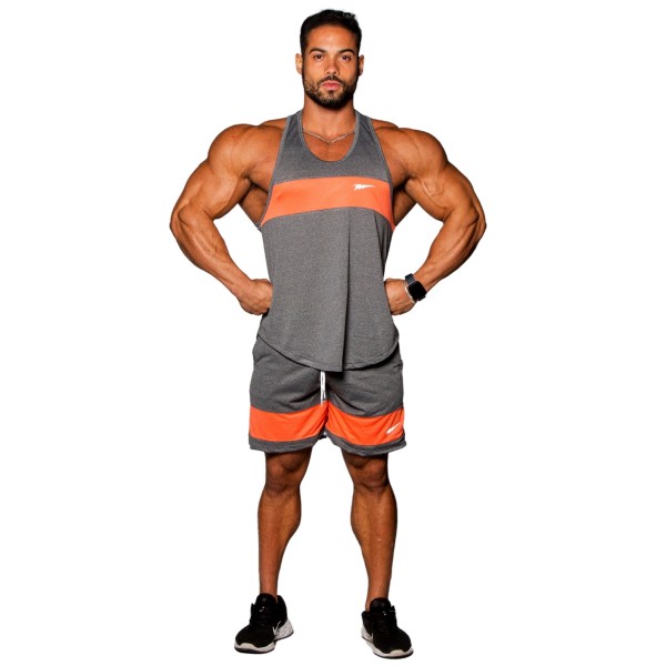 Regata Anatomic DryFit AIR Cinza/Laranja