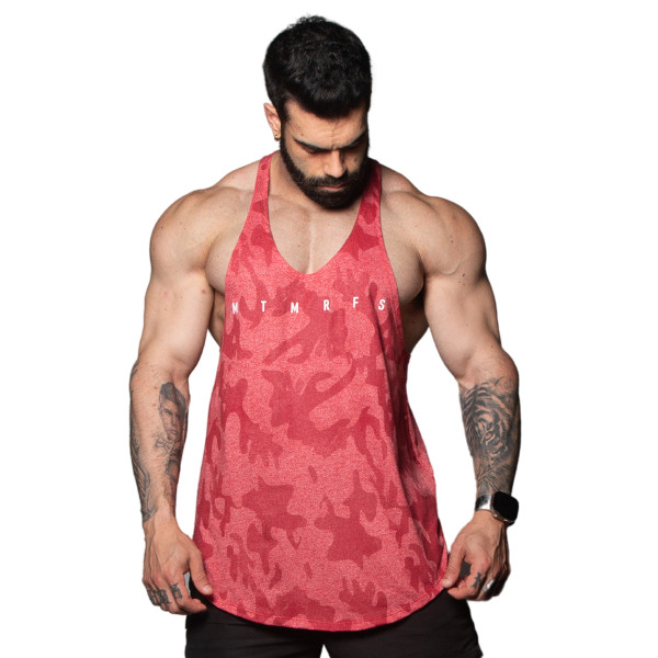 Regata Anatomic Street Camuflada Vermelha