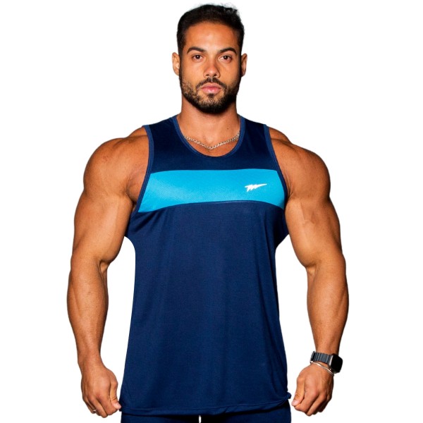 Regata Machao DryFit AIR Cinza/Azul