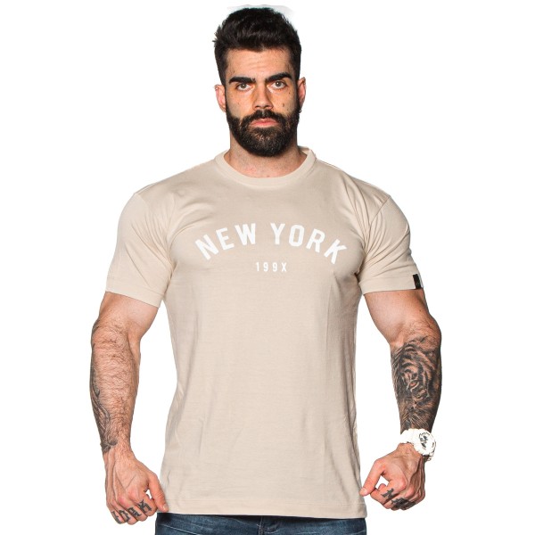 T-Shirt Street NY Bege